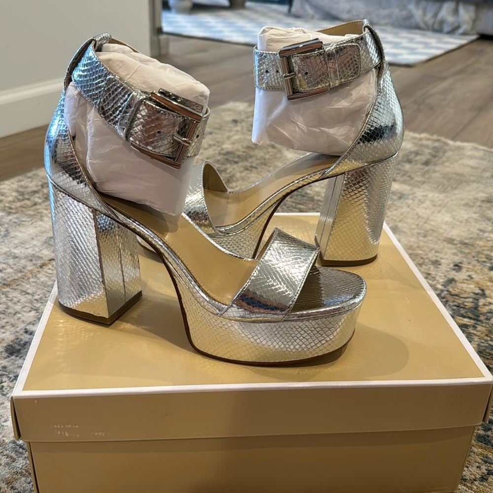 Michael Kors Metallic Leather Platform
